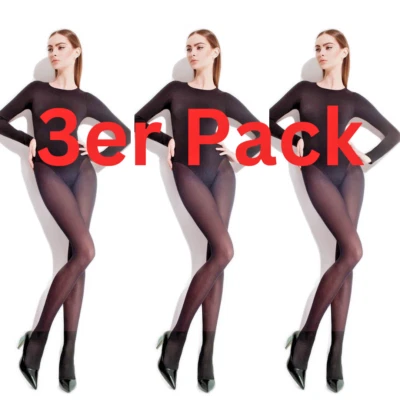 Fiore Paula 3er Pack Strumpfhose 40DEN S-XXL Feinstrumpfhose Damen Nylons 36-54 - Bild 1 von 4