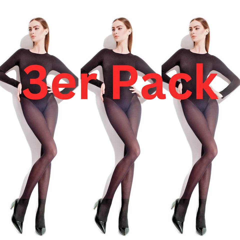 Fiore Paula 3er Pack Strumpfhose 40DEN S-XXL Feinstrumpfhose Damen Nylons 36-54 - Bild 1 von 4