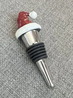 Sombrero de Santa Hallmark de cerámica/cromo, rojo/blanco, 3,75 pulgadas  Foto 1 de 2