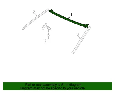 FÁBRICA TOYOTA LEXUS LS430 2001-2006 PARTE SUPERIOR DELANTERA EXTERIOR MOLDURA 7553150040 OEM Foto 1 de 2