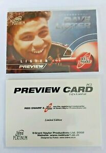 Futera Platinum 2002 PC2 Limited Edition Red Dwarf Lister PREVIEW Card