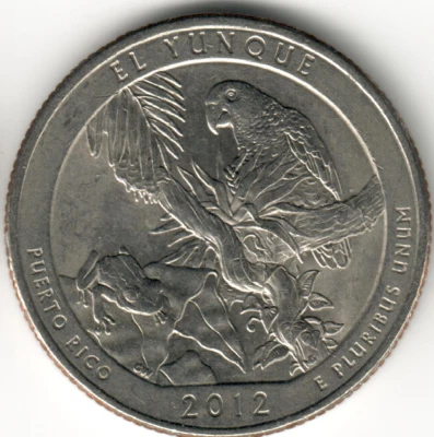USA - 2012P - Washington ¼ Dollar - El Yunque - Rare - #11230 - Image 1 of 2