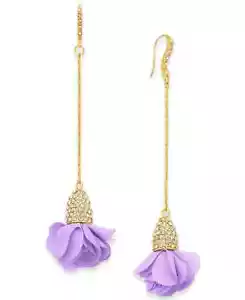 Pendientes colgantes de tela y flores INC International Concepts - Imagen 1 de 1