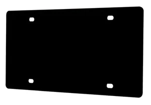 Blank License Plate Laser Cut 12" x 6 Black Acrylic with 4 Holes USA - Bild 1 von 2