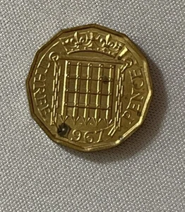 Moneda de 3 peniques Thrupenny de la reina Isabel II 1967 Gran Bretaña del Reino Unido (67cc - Imagen 1 de 2