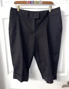 👚  Rafaella Capri Career Shorts Pants Stretch Cuff STRETCH Pockets   16 - Picture 1 of 7
