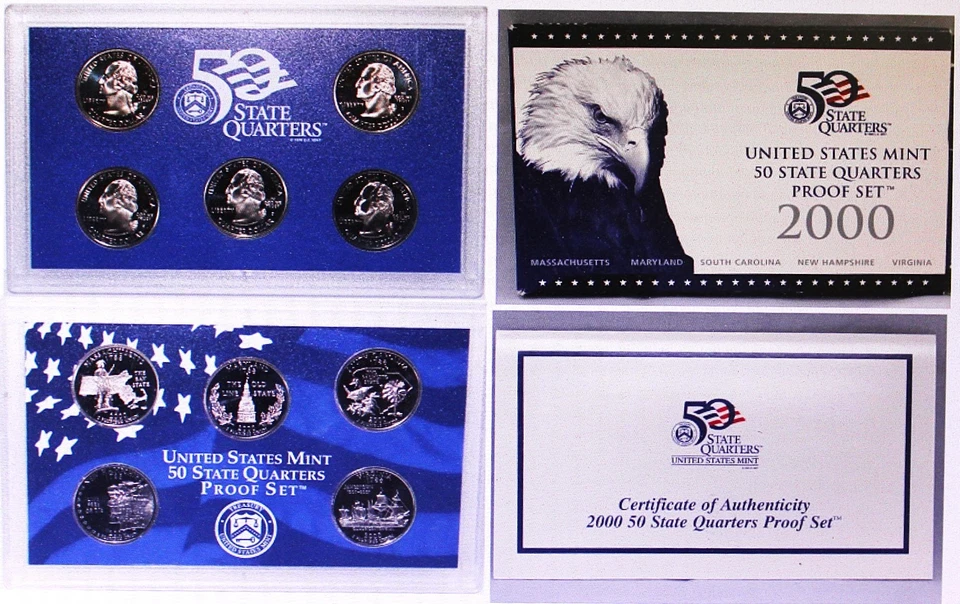 2000 US PROOF CLAD QUARTER SET - Image 1 of 1