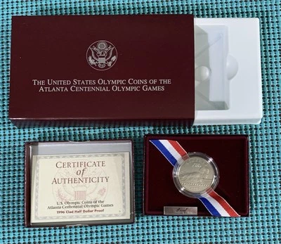 Proof Clad half dollar 1996 U.S. Olympic (Atlanta Centennial) Commemorative - Image 1 of 4