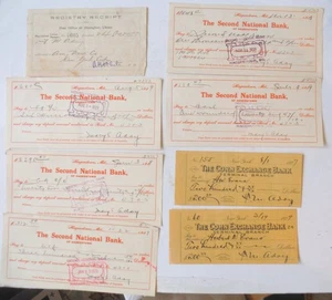 Lote De Colección De Cheques Bancarios Y Shanghai China Recibo Postal Efímero P7851 - Imagen 1 de 4