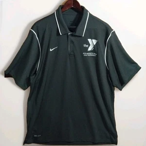 Nike Dri-Fit Mens XL Golf Polo Shirt Charcoal Gray Nazareth YMCA 40th Tournament - Picture 1 of 14
