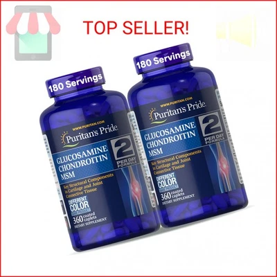 Puritan's Pride glucosamina condroitina MSM suplemento dietético para la salud de las articulaciones, Foto 1 de 2