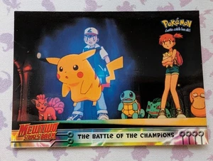 The Battle of the Champions Mewtwo Strikes Back Topps Pokemon Karte Blau Logo - Bild 1 von 2