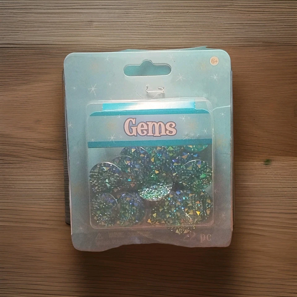 Cabujón de joyería artesanal druzy espalda plana imitación azul/verde aurora 18 mm 22 quilates Foto 1 de 1