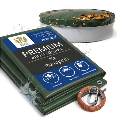 HAF GMBH HAF® Abdeckplane 180g/m² Rund Beckenmaß Ø 450 - 460 cm Pool Überwinterung