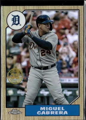 Miguel Cabrera 2022 Topps Chrome Refractor 87BC-3 Tigers - Image 1 of 2