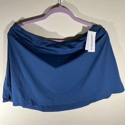 Traje de baño para mujer Jantzen talla 8 abertura lateral sobrefalda azul A489050 Foto 1 de 4