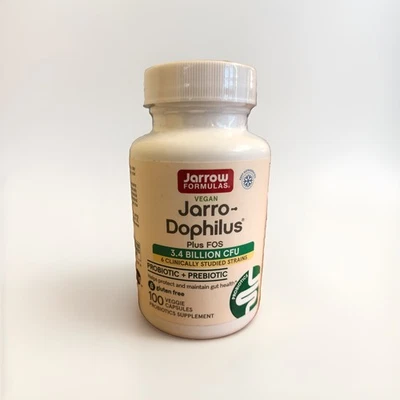 Jarrow Formulas Jarro-Dophilus Plus Fos 3.400 millones de UFC 100 cápsulas vegetales 3/36 (4b) Foto 1 de 2