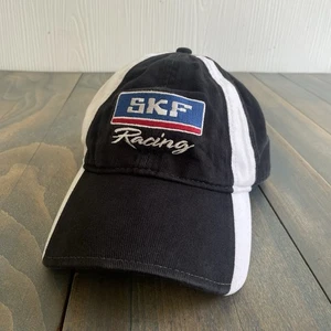 Gorra de béisbol SKF Racing blanca y negra bordada ajustable con tirantes (HT1) - Imagen 1 de 7
