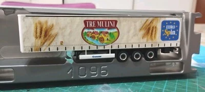 Semirimorchio tre Mulini Eurospin centinato Krone base Herpa 1/87 - Immagine 1 di 4