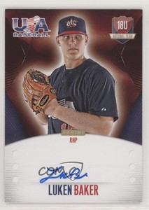 2014 Panini USA Baseball Box Set 18U Signatures /499 Luken Baker #LB Auto
