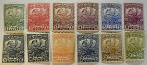 NEWFOUNDLAND SCOTT #115-126 TRAIL OF THE CARIBOU MNH & MH OG, 1919 - Picture 1 of 2