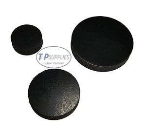 4 tapones de goma de neopreno macizo negro a medida de 8 mm de grosor - Imagen 1 de 1