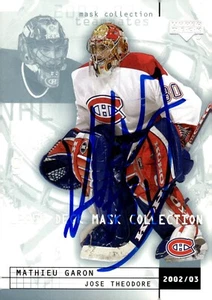 Mathieu Garon - Signed 2002-03 Upper Deck Mask Collection Card #46 - Picture 1 of 2
