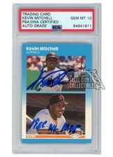 Kevin Mitchell 1987 Fleer Update "1989 NL MVP" Autograph Card #U-82 PSA/DNA 10