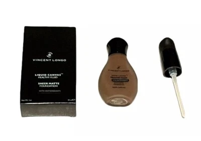 New Vincent Longo Liquid Canvas Healthy Fluid Sheer Matte Foundation #12 "Topaz" - Image 1 of 4