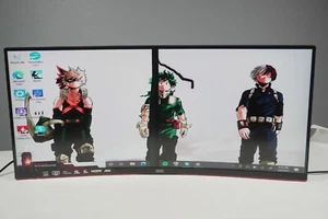 AOC CQ34G2 Super Curved Frameless Gaming Monitor - Cracked Screen - Picture 1 of 4