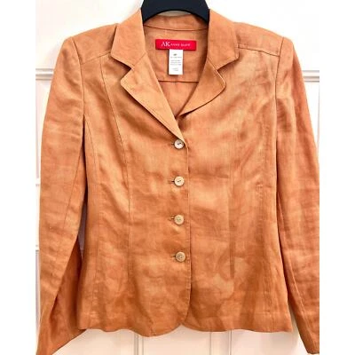 Chaqueta Blazer Mujer AK Anne Klein Lino 6P Excelente Estado  Foto 1 de 4