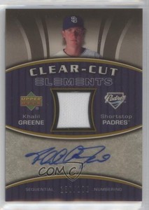 2007 Upper Deck Elements Clear-Cut Silver /199 Khalil Greene #CCE-KG Auto