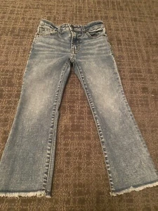 2er Set GAP Kinder Mädchen Jeans Fransen Ankle Flare & Star Print Ankle High Rise 7 - Bild 1 von 12