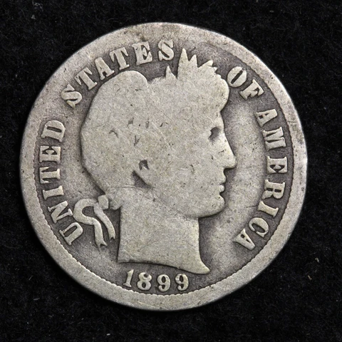 1899-O Silver Barber Dime GOOD FREE SHIPPING Cover