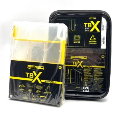 Spro TBX EVA Bag Box 50M mit 2 x Tackle Box S25M Clear Angelbox Kleinteilebox DA - Bild 1 von 4