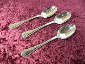 MAISON 3 Oval Soup Spoons Sabatier Stainless Steel Flatware Retired Pattern - Picture 1 of 2