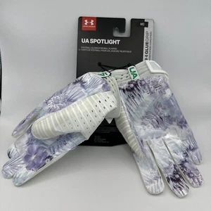 Under Armour UA Spotlight Receiver Football Gloves Floral Men's Size Medium New - Picture 1 of 6