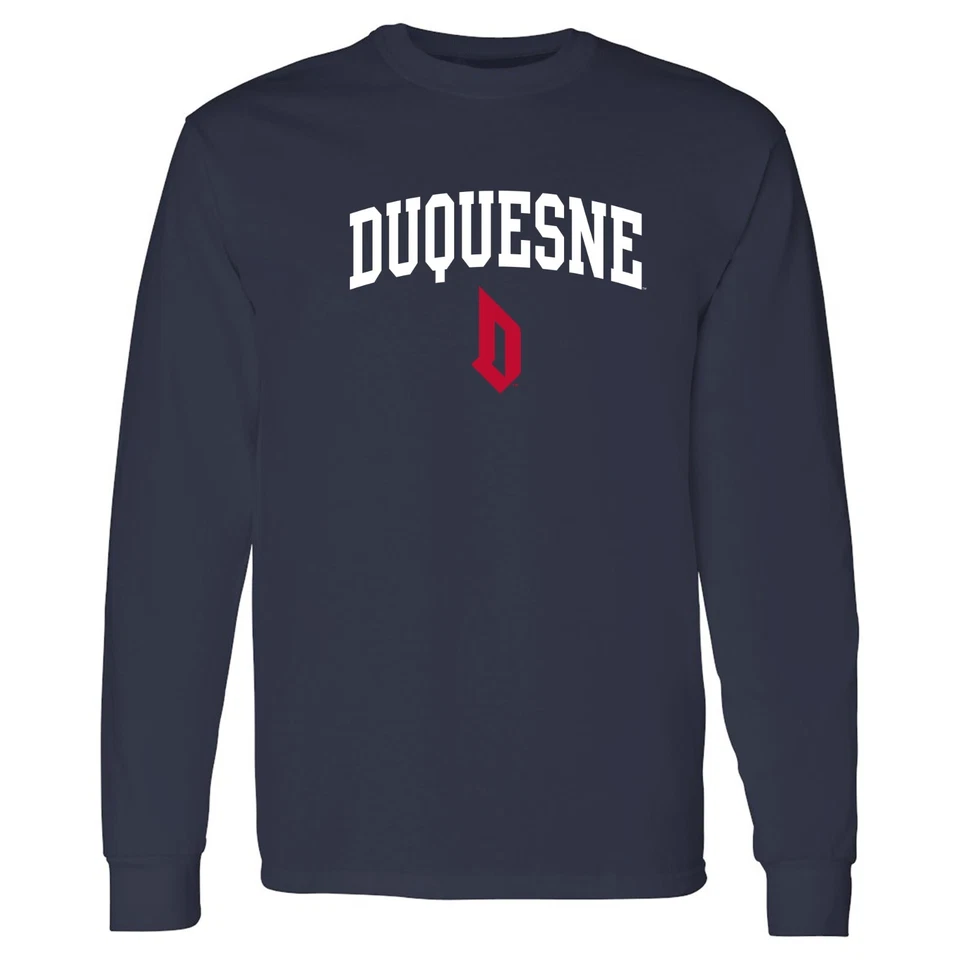 Duquesne Arch Logo Long Sleeve - Navy - Image 1 of 4