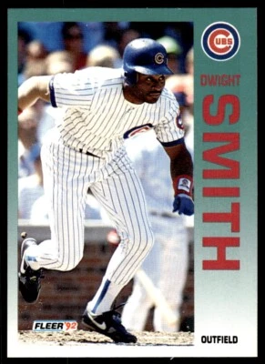 1992 Fleer Baseball Card Dwight Smith Chicago Cubs #392 - Image 1 of 2