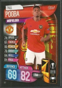 TOPPS EUROPA LEAGUE MATCH ATTAX 2019-20- #101-MANCHESTER UNITED-PAUL POGBA - Picture 1 of 1