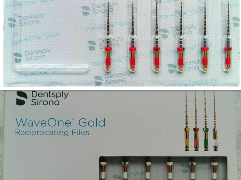 SALE! Waveone Gold Wave One Gold Endodontic File Root Canal Dentsply 6pcs/Pk - Image 1 of 4