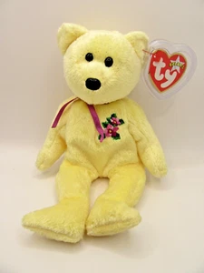 TY BEANIE BABY MUTTER - GELBER BÄR - NEUWERTIG - NICHT MEHR PRODUZIERT MIT ETIKETT - Bild 1 von 2