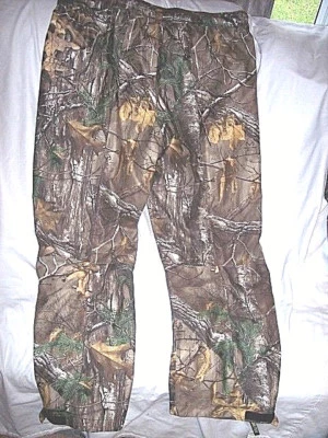Men XL Goretex Pants Camo Hunting Pants Waterproof Realtree Camo Rain Pants $180 - Image 1 of 4