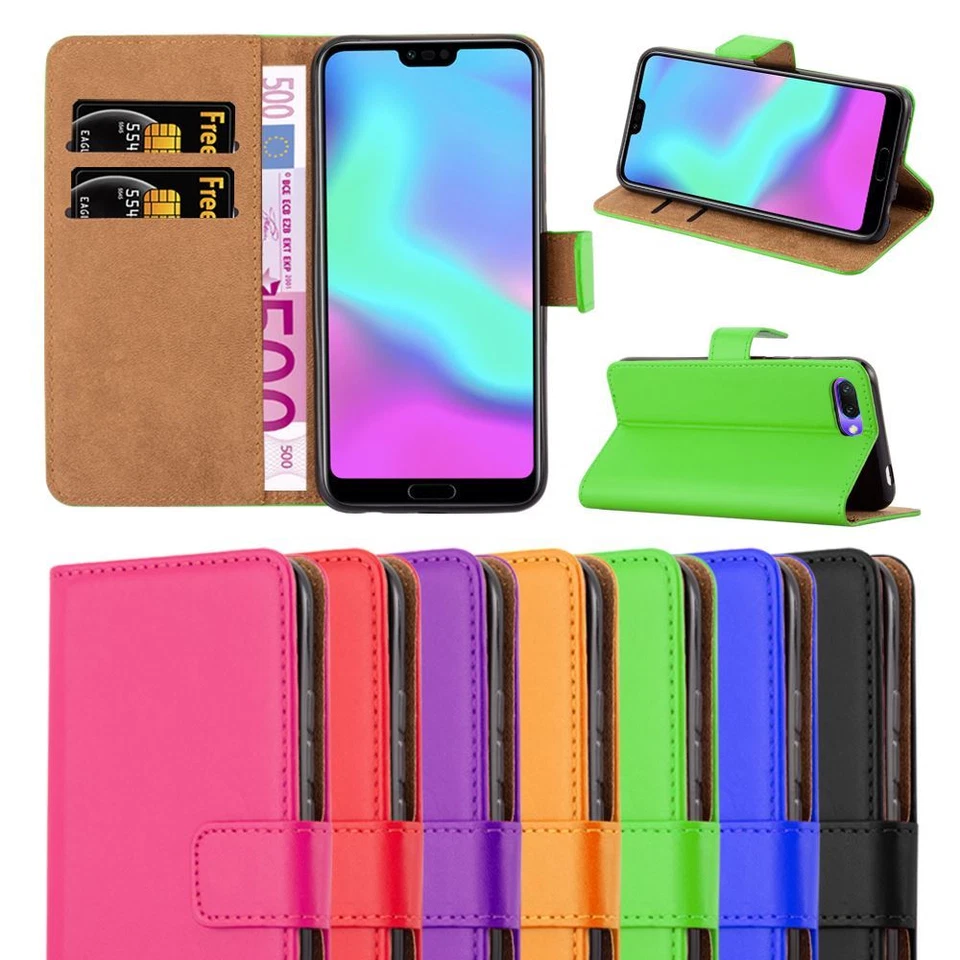 For Honor 10 Phone Case Leather Wallet Flip Folio Stand View Cover - Image 1 of 1