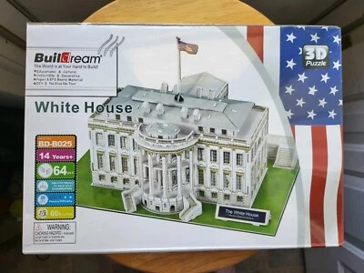 Buildream 3D Puzzle The White House Worlds Great Architecture 64 Pcs BD-B025 NIB - Image 1 of 4