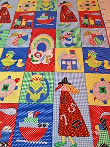 4 Yards Child's Cotton Fabric 44" Wide Springs Mills Quilt Curtains Fabric - Picture 1 of 13