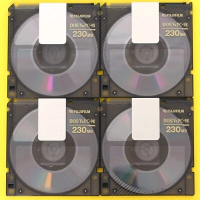 4x FujiFilm 230MB Translucent Magneto Optical MO Disks Formatted & Verified Y2K - Image 1 of 3