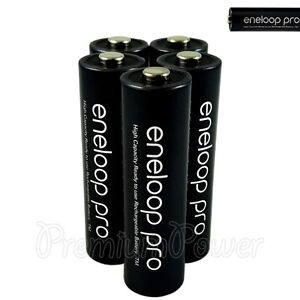 5 x Panasonic Eneloop PRO AA batteries Rechargeable 2500mAh Ni-MH High capacity