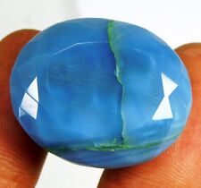 Certified 56.50 Ct Australian Natural Blue Opal Oval Shape Loose Gemstone