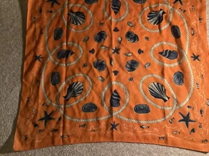 LIBERTY LONDON AUTHENTIC VINTAGE WOOL HEAD SCARF SHELLS DESIGN - Picture 1 of 4